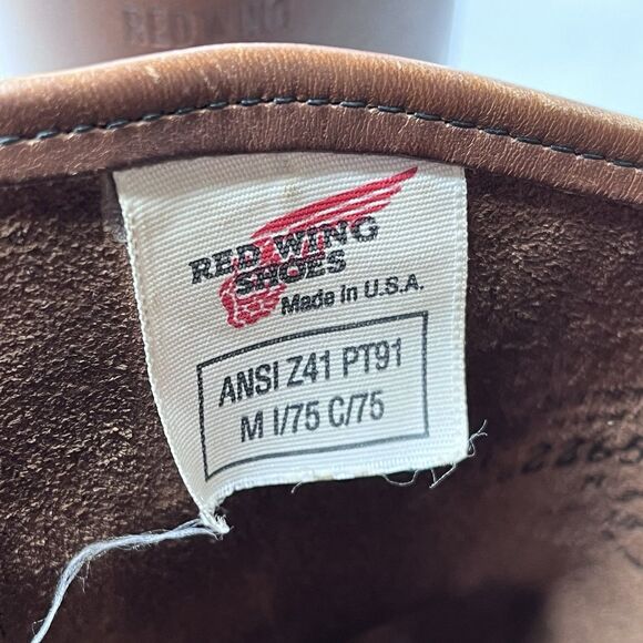 Red Wing 2265 Pecos Steel Toe Leather USA Nailseat Work Boots Men's Size 14B - Picture 15 of 16